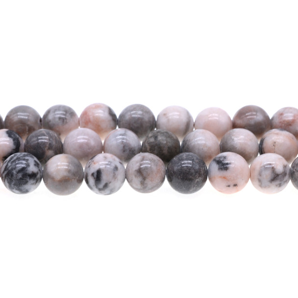 Pink Zebra Jasper Round 12mm - Loose Beads