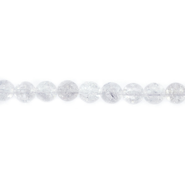 Natural Quartz Round Cracked 10mm - Loose Beads
