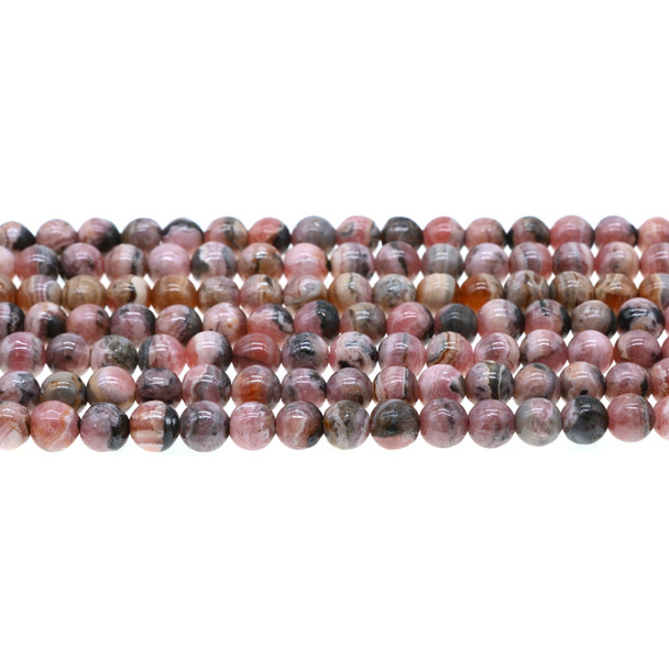 Argentina Rhodochrosite Round 6mm - Loose Beads