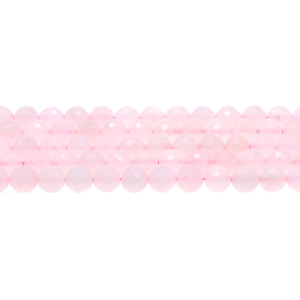 Rose Quartz Round Faceted 8mm - Loose Beads