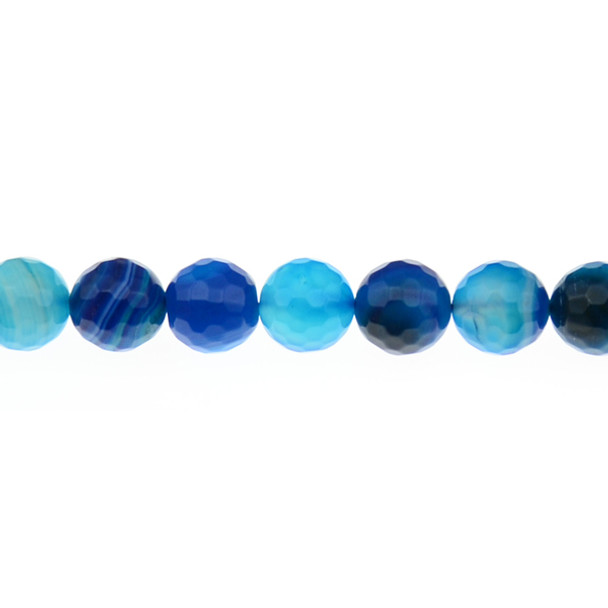 Blue sardonyx Round Faceted 12mm - Loose Beads