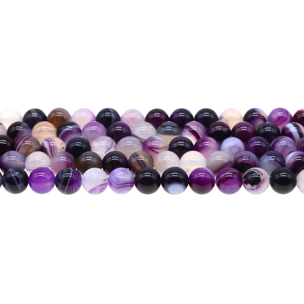 Purple Sardonyx Round 8mm - Loose Beads