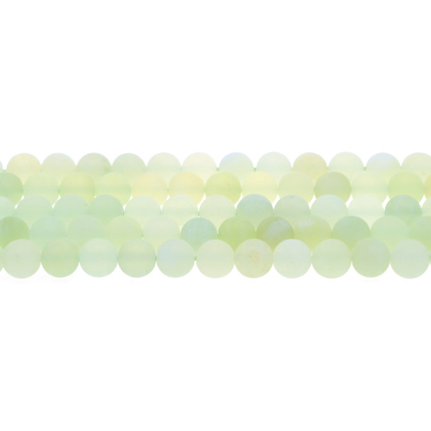 Serpentine New Jade Round Frosted 8mm - Loose Beads