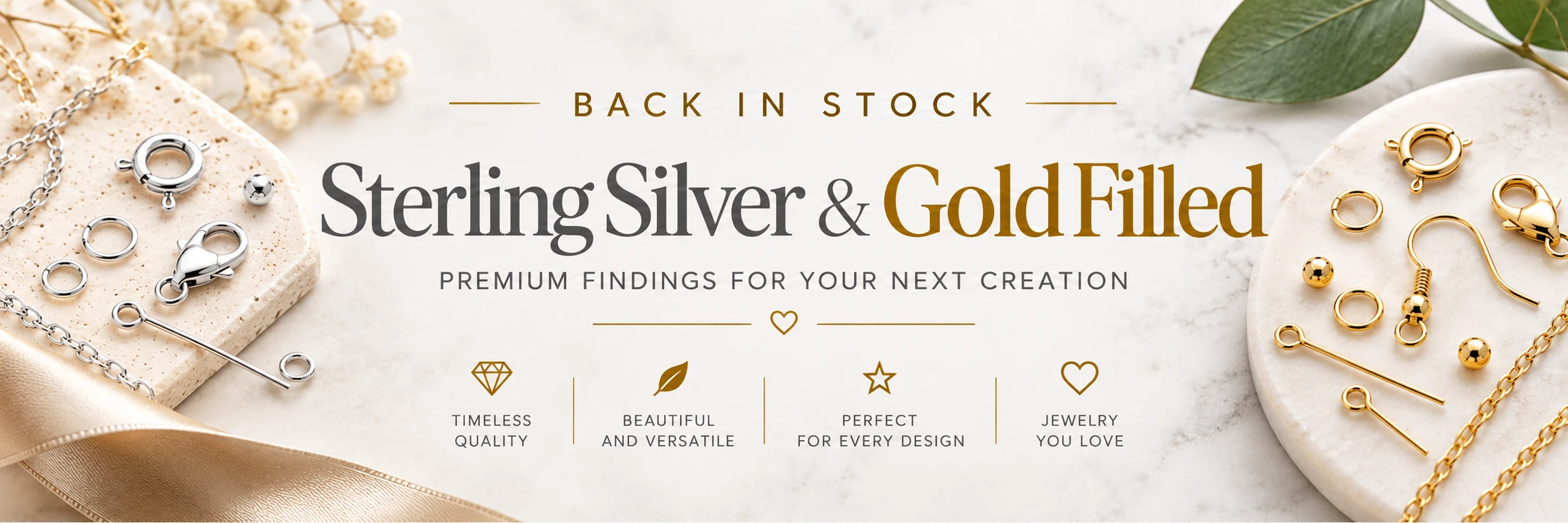 Sterling Silver and Gold filled back in stock!
