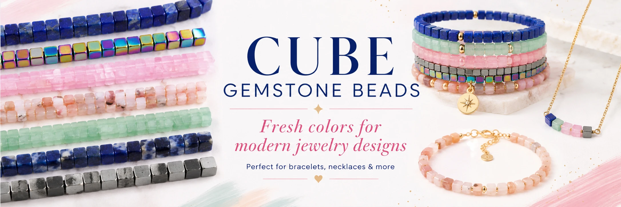 Cube Gemstone Beads