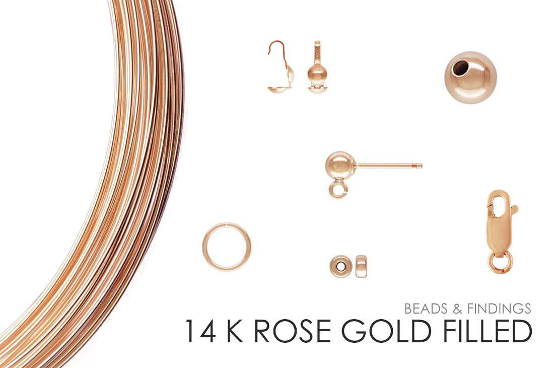 14K Rose Gold Filled Findings