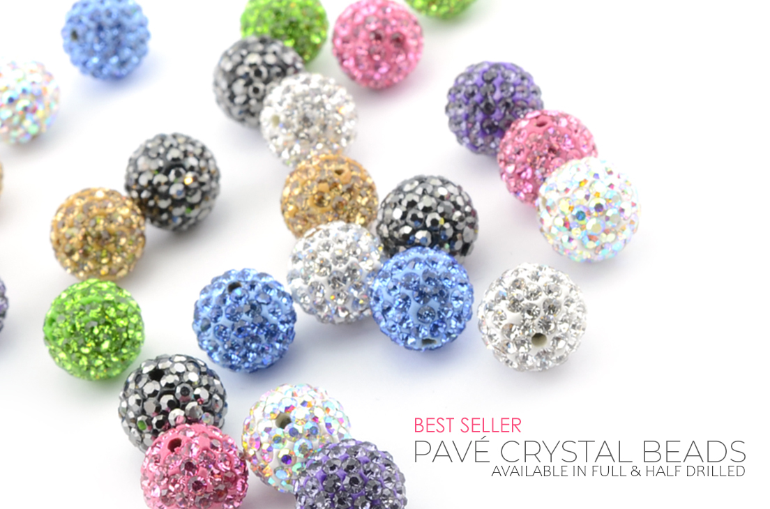 Pave Crystal Beads