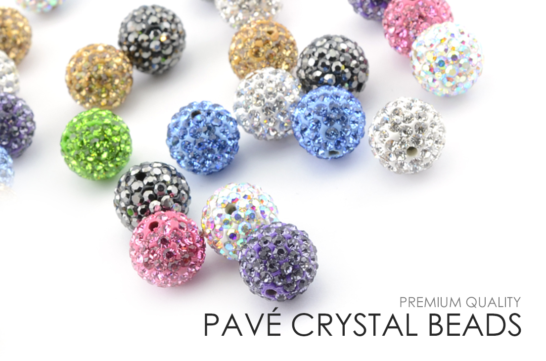 Pave Crystal Beads
