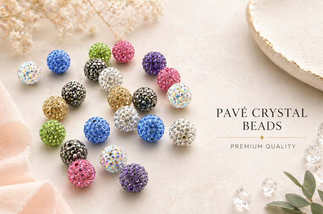 Pave Crystal Beads
