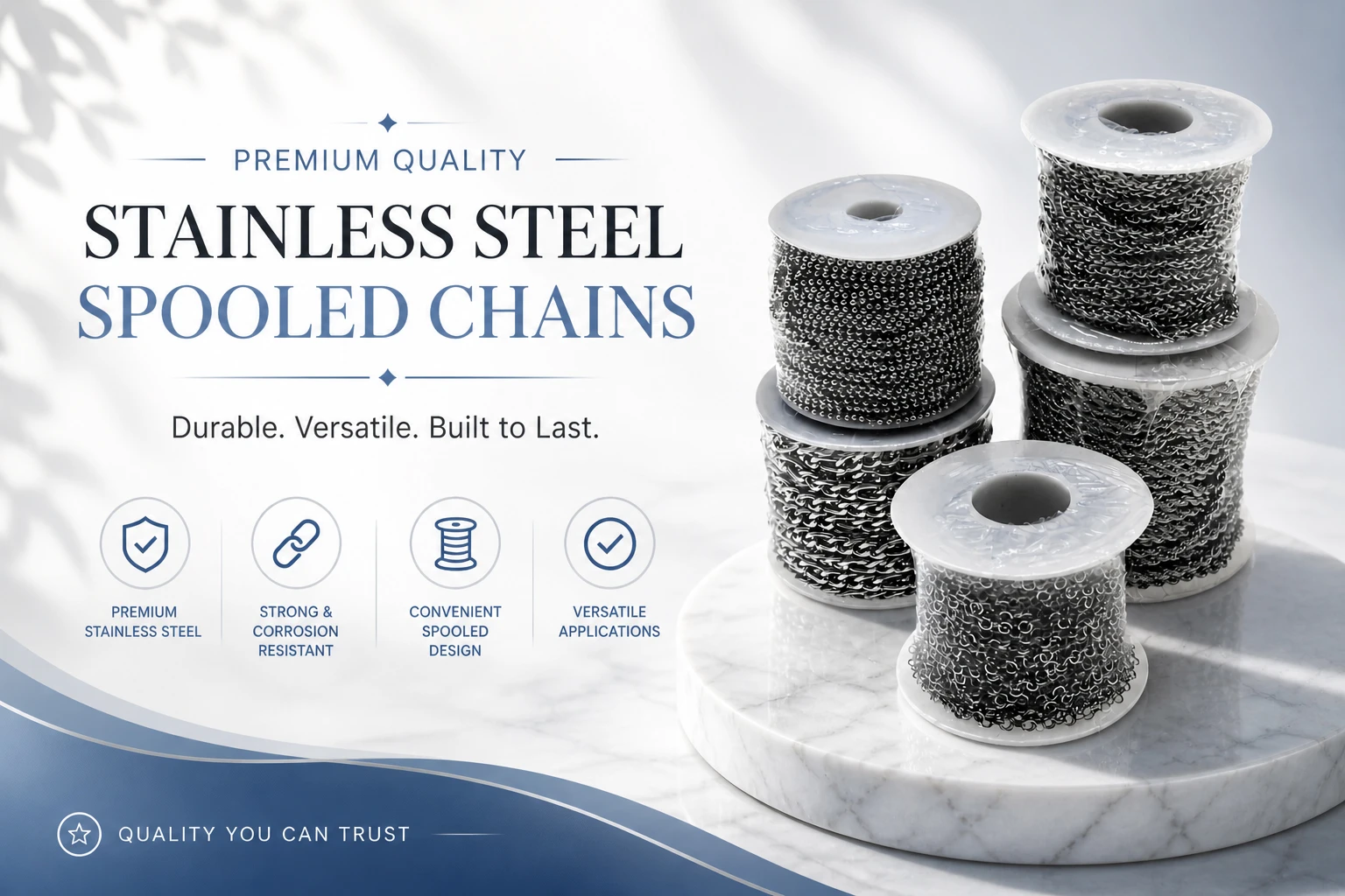 Stainless Steel Spooled Chains