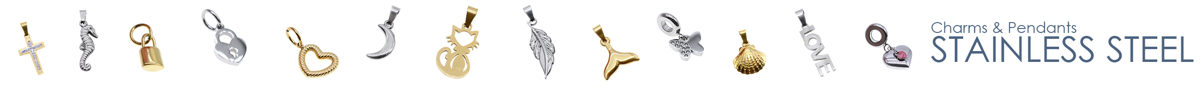 Stainless Steel Charms and Pendants