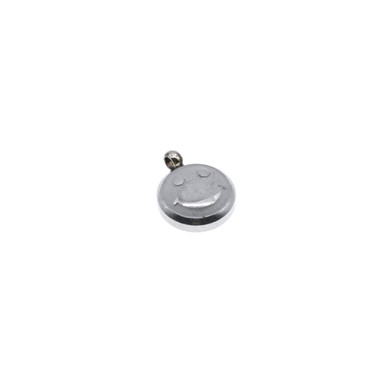Stainless Steel Smiley Face Charm 8mm x 8mm x 4mm