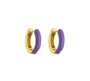 Mystic purple Edgy Sparks Huggies Earrings for young women, crafted with premium materials.