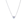 white lab-created opal heart on a delicate sterling silver chain by Keira K jewellery