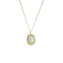 Natural Opal necklace in 18k gold-filled sterling silver.