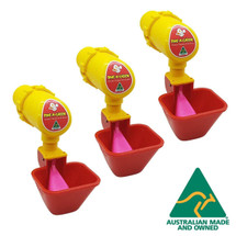 Single Outlet Lubing Cup Drinker - 3 Pack Pink Floats