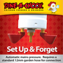 Set up and forget Mains Pressure system. Commercial inlet valve and twin Lubing Drinker Cups, suitable for 8 chickens.