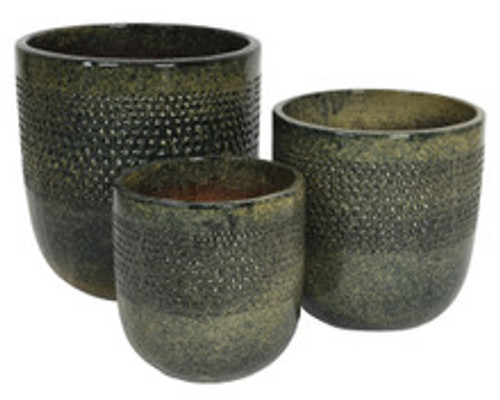 Collin Planter- Terracotta Glazed Dots (1-02202423)