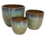 Maxime Planter- Terracotta Tapered Glazed Wave Lin  -Small