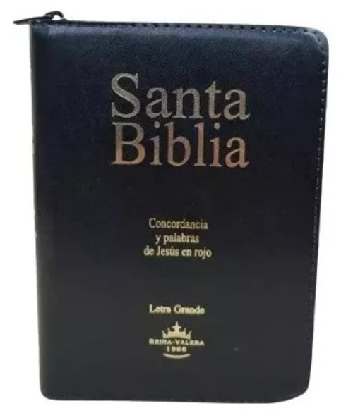 Biblia Negra Compacta Con Cierre Índice Reina Valera 1960