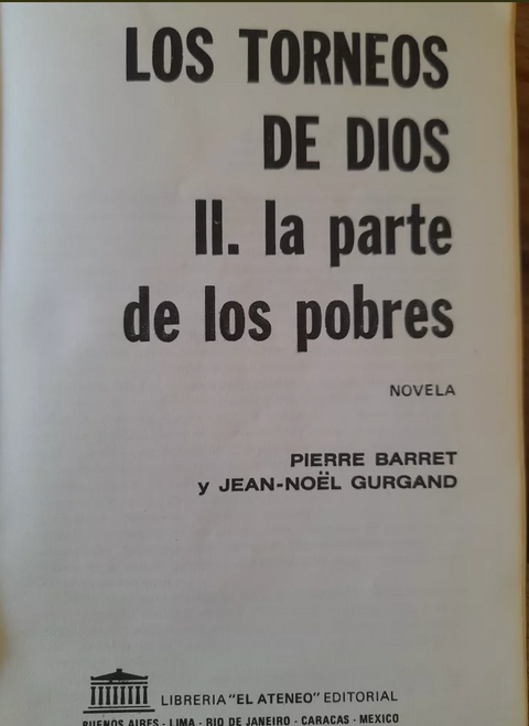 Set de e libros Los torneos de Dios. de  Barret y Gugand.Trres tomos.