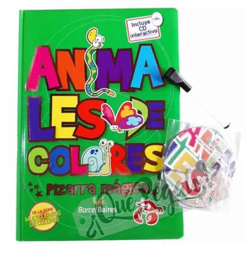 Libro Pizarra Para Aprender A Dibujar Animales + Fibrón + Cd