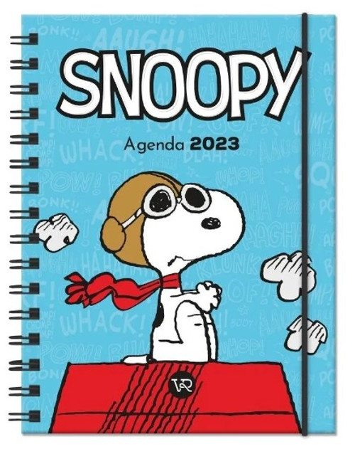 Agenda 2023 Snoopy Tapa Dura 2 Dias Por Hoja + Stickers