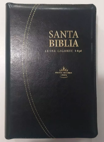 Biblia Letra Gigante R V 1960 14 Ptos. Cierre E Indice Negra