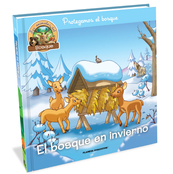 Hijo Guarda bosques y Jabalí bebé + Libro El bosque en invierno