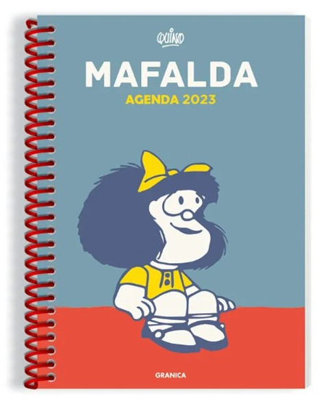 Agenda Mafalda 2023 Anillada Con Columnas Azul