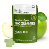 Erth Wellness Delta-9 THC + Strain-Specific Live Resin Gummies 300MG - 30ct Pouch - Display of 6 Pouches - Northern Lights (Indica)