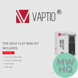 Vaptio Solo Flat Mini 260mAh Pod System Kit With 1ML Pod