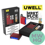 Uwell CALIBURN KOKO AK3 520mAh Pod System Starter Kit With 2 x 2ML Refillable A3S Pods & 10ML 50mg Salt Nicotine E-Liquid Bottle