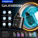 Freemax Galex Nano S 800mAh Pod System Starter Kit With Refillable 3ML Galex V2 Pod