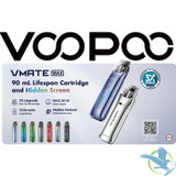 VooPoo Vmate Max 1200mAh Pod System Starter Kit With 2 x 3ML Refillable Vmate Top Fill Cartridge Pod