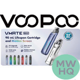 VooPoo Vmate Max 1200mAh Pod System Starter Kit With 2 x 3ML Refillable Vmate Top Fill Cartridge Pod