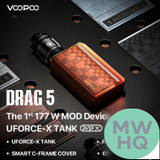 Voopoo Drag 5 177W Dual 18650 Starter Kit With 5.5ML UFORCE-X Tank