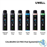 Uwell Caliburn G3 Pro 1000mAh Pod System Starter Kit With 3 x Refillable 2.5ML Caliburn G3 Integrated Coil Cartridge Pod