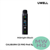Uwell Caliburn G3 Pro 1000mAh Pod System Starter Kit With 3 x Refillable 2.5ML Caliburn G3 Integrated Coil Cartridge Pod