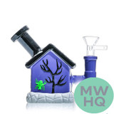 Dragon Glass Haunted House Theme Water Pipe - 180 Grams - 4.5 Inches - Assorted Colors [DGE-462] (MSRP $32.00)