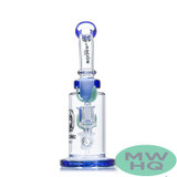 Dragon Glass Flower Theme Thick Base & Bent Neck Water Pipe - 580 Grams - 10 Inches - Assorted Colors [DGE-464] (MSRP $57.00)