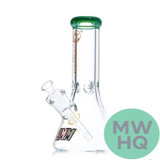 Dragon Glass Straight Tube Bong Water Pipe Beaker Base With Diffused Downstem & Ice Catcher - 840 Grams - 10 Inches - Assorted Colors [DGE-474] (MSRP $35.00)