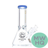 Dragon Glass Straight Tube Bong Water Pipe Beaker Base With Diffused Downstem & Ice Catcher - 840 Grams - 10 Inches - Assorted Colors [DGE-474] (MSRP $35.00)