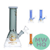 Dragon Glass Beaker Bong Water Pipe With Diffused Downstem & Ice Catcher - 295 Grams - 9 Inches - Assorted Colors [DGE-484] (MSRP $21.00)