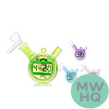 Dragon Glass Alarm Clock Hand Water Pipe - 45 Grams - 2.5 Inches - Assorted Colors [DGE-487] (MSRP $12.00)