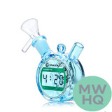 Dragon Glass Alarm Clock Hand Water Pipe - 45 Grams - 2.5 Inches - Assorted Colors [DGE-487] (MSRP $12.00)
