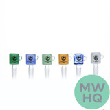 Dragon Platinum Colored Bowl & Frosted Joint - Assorted Colors - Display of 12 [DP-01] (MSRP $68.00)