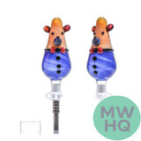 Dragon Platinum Nectar Collector With 14MM Male Titanium Tip - 130MM - Assorted Colors [PNC-002] (MSRP $30.00)