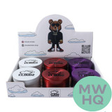 Cloudz Smoke Grinderz Grinder - 75mm - 4 Parts - Assorted Colors - Display of 6 (MSRP $14.99 Each)