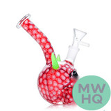 Dragon Glass Skull With Horns Glow In The Dark Compact Water Pipe - 220 Grams - 6 Inches - Assorted Colors [DGE-458] (MSRP $22.00)